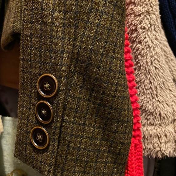 Banana Republic Women Houndstooth Wool Blazer Sz 0 - Picture 8 of 9